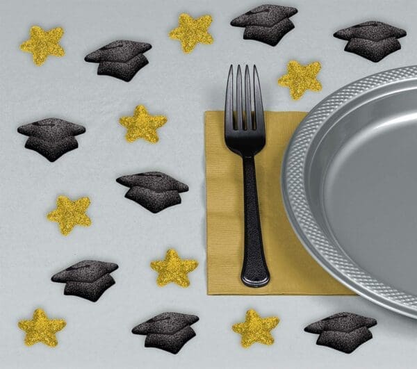 Glitter Graduation Table Scatter 40ct Decorations