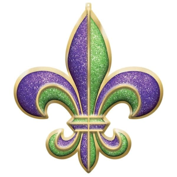 26 X 22 in. Fleur De Lis Mardi Gras Plastic 3D Decoration