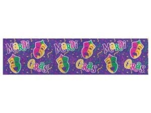 12 X 4 Ft. Mardi Gras Foil Fringe Banner - Pack of 3