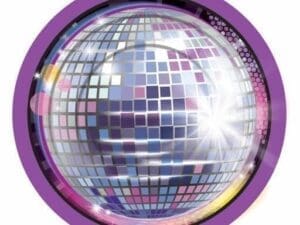 Disco Party Decor Dessert Plates (8 Count)