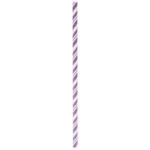 24ct Amethyst Striped Paper Straws