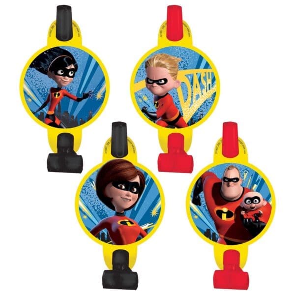 8 Disney Pixar Incredibles 2 Superhero Birthday Party Loot Favor Treat Blowouts