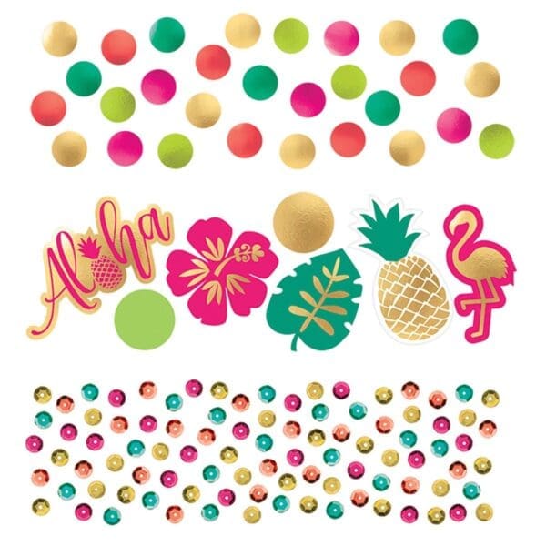 Hawaiian Luau 'Aloha' Confetti Value Pack (3 Types)