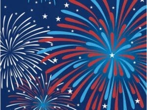 Firework Celebration Beverage Napkins, 16 Pack