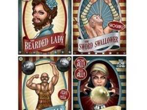 Vintage Circus Poster Decorative Cutouts 15.25"4/pkg