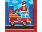 Firetruck Napkin - Set of 16