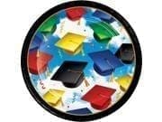 Blue and Black Grad Celebration Designed Luncheon Plate 6.875"