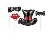 Fancy Balloon Photo Booth Props 4ct