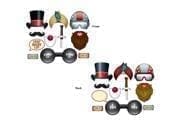 16.75" Vintage Circus Photo Fun Signs, Printed 2 Sides