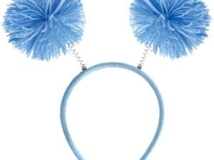 Light Blue Pom Pom Headbopper