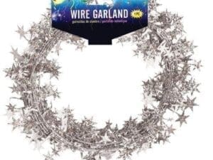 Star Wire Garland - 25ft - Silver Hologram 1 per Pack - Party Supplies - Decorations - 1 Pack