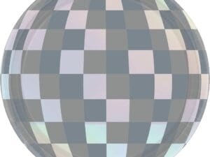 7 in. New Year Disco Ball Drop Round Plates - 8 Piece per Pack