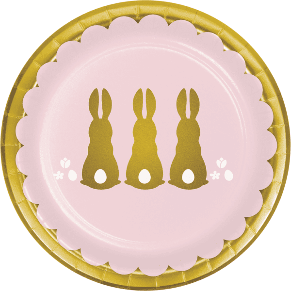 Golden Easter Dessert Plates