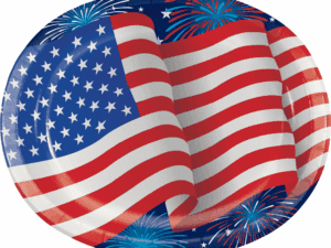 Patriotic Party Oval Plates