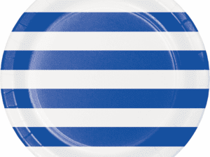 Dots & Stripes Cobalt Paper Plates