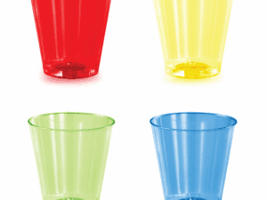 Assorted Colors Plastic Shot Glasses