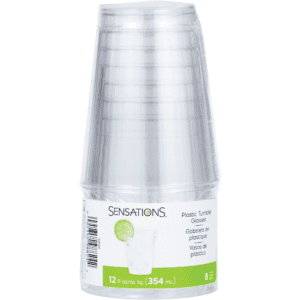 Clear Plastic Tumbler, 12 Oz