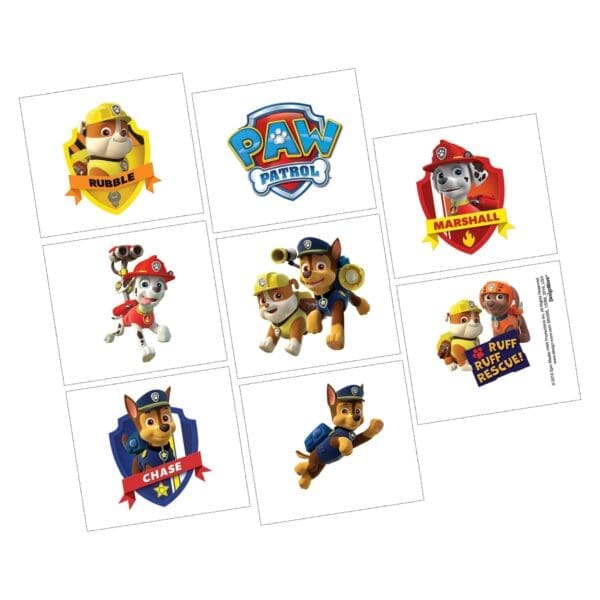 Paw Patrol Tattoos 16ct