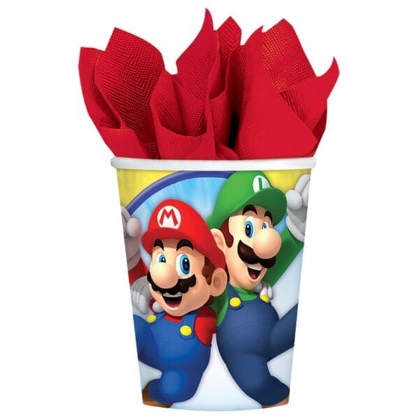 Super Mario Bros. 9oz Paper Cups, 8 Count