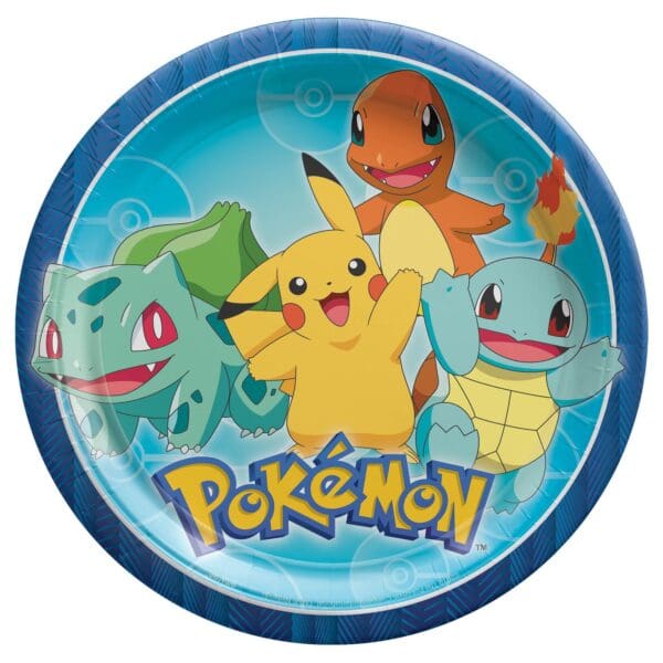 Classic Pokémon Lunch Plates 8ct Birthday Party Supplies