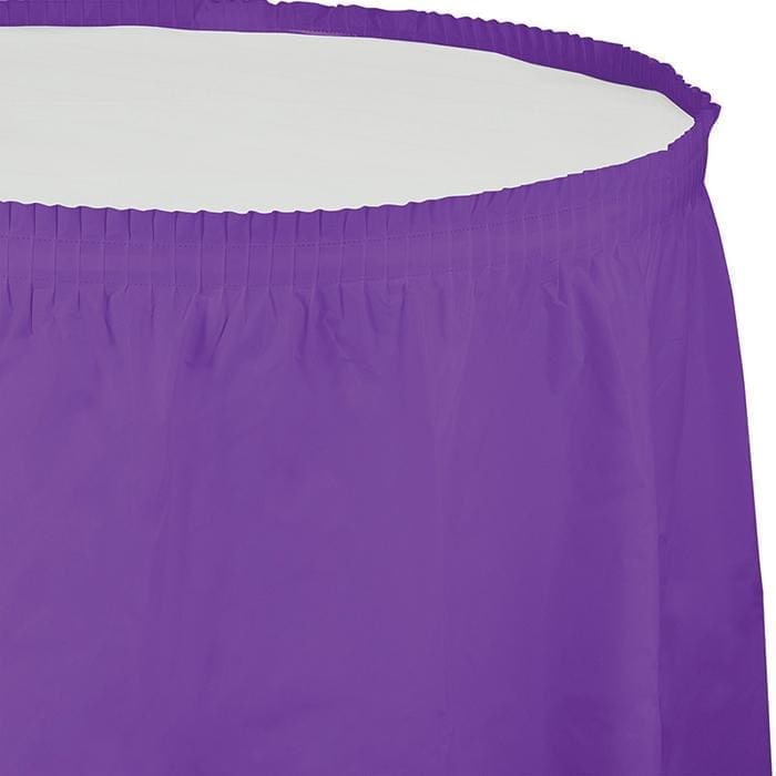 14' X 29 Amethyst Purple Plastic Table Skirt