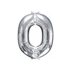 33 in. Letter O Silver Supershape Foil Balloon