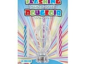 Multicolor Flashing Number 9 Cake Topper & Birthday Candle Set, 5pc