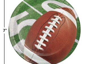 Football Party Dessert Plates, 8 Count