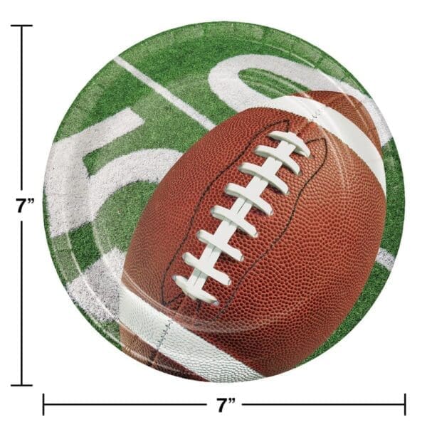 Football Party Dessert Plates, 8 Count