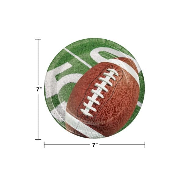 Football Party Dessert Plates, 8 Count - Image 2