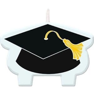 170288 3 X 4.5 in. Mortarboard Cap Graduation Wax Candle - Pack of 4