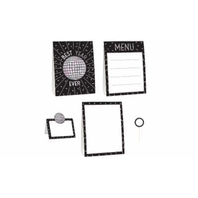 Amscan New Year's Disco Ball Drop Mini Buffet Decorating Kits, 12 Pieces per Pack, Case of 3 Packs