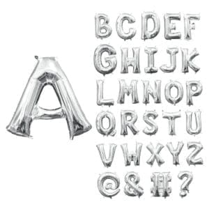 Anagram 78483 16 in. Letter M Silver Supershape Foil Balloon