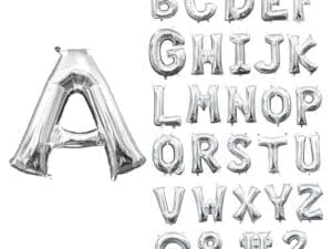 78474 16 in. Letter J Silver Supershape Foil Balloon