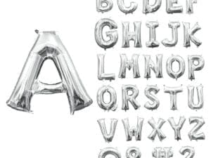 13in Air-Filled Silver Letter Balloon (G)