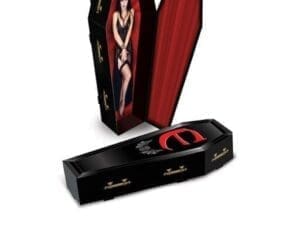 13.5 in. Elvira 3-D Coffin Centerpiece