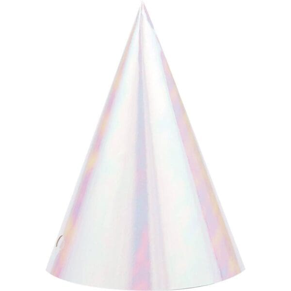 8ct Iridescent Party Hats