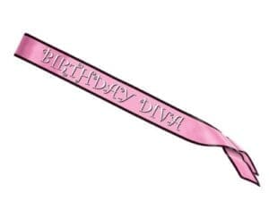 Beistle 60177 - Birthday Diva Satin Sash - Pack of 6