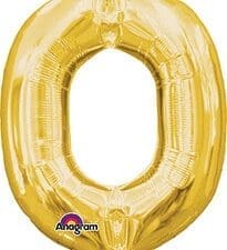 Anagram 78488 16 in. Letter O Gold Supershape Foil Balloon