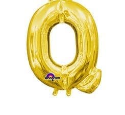 Anagram 78492 16 in. Letter Q Gold Supershape Foil Balloon