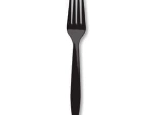 Touch of Color Black Plastic Forks, 24 Pack (010467)
