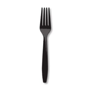 Touch of Color Black Plastic Forks, 24 Pack (010467)