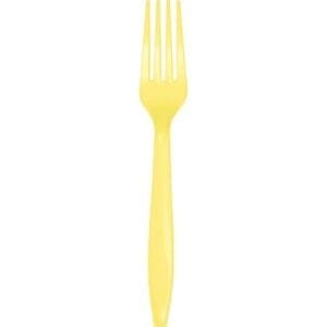 Touch of Color Premium Plastic Forks, Mimosa, 24 Ct