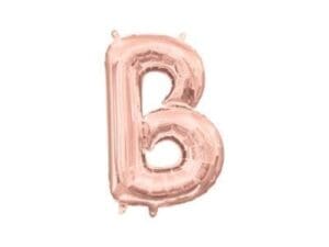 13in Air-Filled Rose Gold Letter Balloon (B)