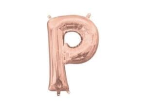 13in Air-Filled Rose Gold Letter Balloon (P)