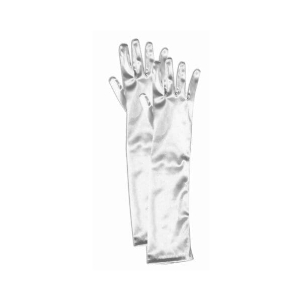 Forum Child Opera Satin Gloves, White