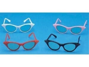 Forum Novelties 50's Rhinestone Glasses (Black)-Standard