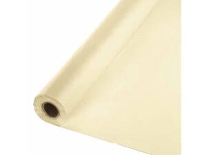 40 in. X 100 Ft. Plastic Table Roll, Ivory