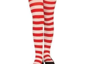 Ch Christ.strip Tights-lg Red/white