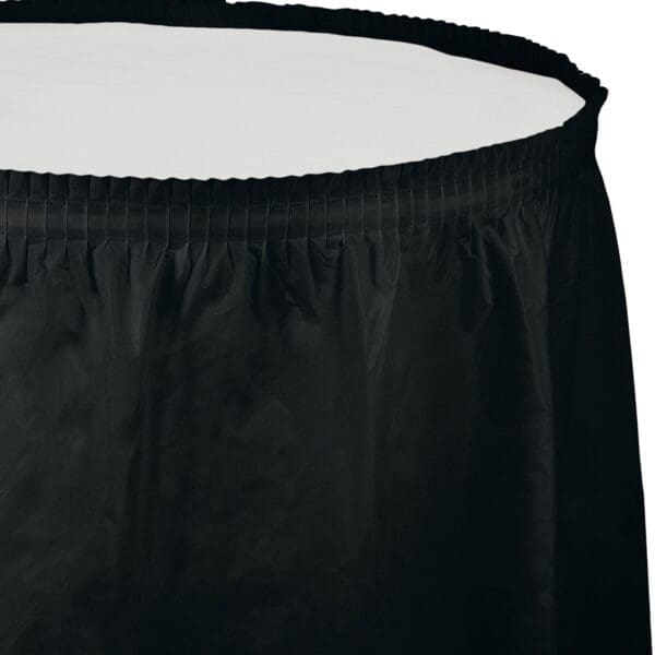 Plastic Disposable Table Skirts: Black